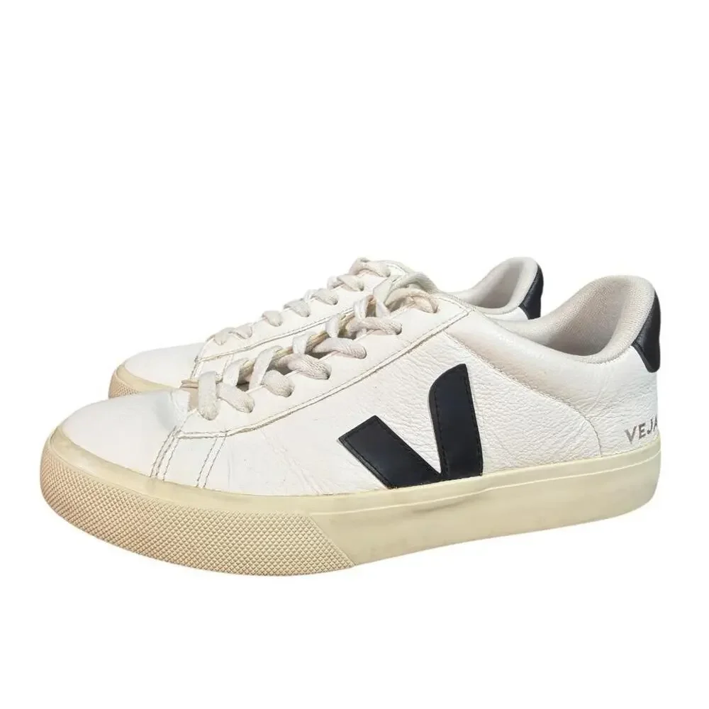 VEJA Campo White Leather Sneaker Women size 10 - Picture 2 of 7